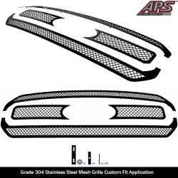 APS - APS Wire Mesh Grille Black 21-23 Ford F150 XL/XLT GR06GEJ77K - Image 2