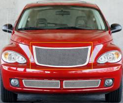 APS - APS Wire Mesh Grille-Polish for 06-10 Chrysler PT Cruiser GR18GFI04T - Image 1