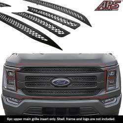 APS - APS Wire Mesh Grille Black 21-23 Ford F150 Lariat GR06GEJ78K - Image 1