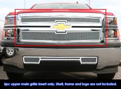 APS - APS Wire Mesh Grille-Polish 14-15 Silverado 1500 GR03GEI50T - Image 1