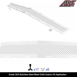 APS - APS Wire Mesh Grille-Polish 14-15 Chevrolet Camaro SS/RS GR03GEI98T - Image 2