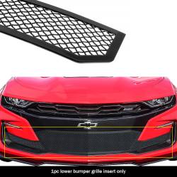 APS - APS Wire Mesh Bumper Grille Black 19-24 Chevrolet Camaro 1SS/2SS GR03GEJ94H - Image 1