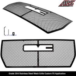 APS - APS Wire Mesh Grille Black 21-22 GMC Canyon Elevation/AT4 GR07GEJ49K - Image 2
