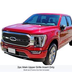 APS - APS Stainless Billet Grille Black 21-23 F150 King Ranch/Platinum GR06FEA95J - Image 1