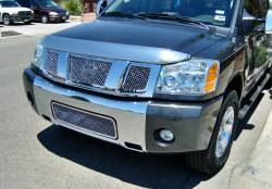 APS - APS Wire Mesh Grille-Polish for 04-07 Nissan Titan GR14GGH69S - Image 1