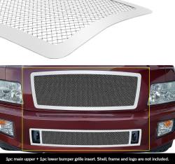APS - APS Wire Mesh Grille-Polish for 04-10 Infiniti QX56 GR14GGI03T - Image 1