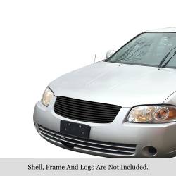 APS - APS GR14HED02J Stainless Billet Grille Black for 04-06 Nissan Sentra - Image 1