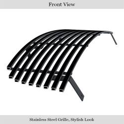 APS - APS GR14HED02J Stainless Billet Grille Black for 04-06 Nissan Sentra - Image 2