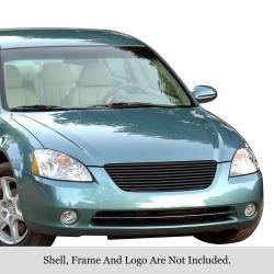 APS - APS Stainless Billet Grille Black for 02-04 Nissan Altima GR14HED06J - Image 1