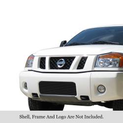 APS - APS Stainless Billet Bumper Grille Black for 04-15 Nissan Titan GR14HED13J - Image 1