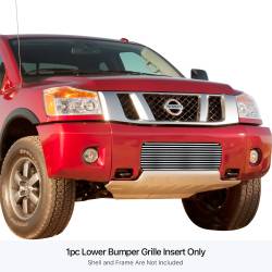 APS - APS GR14HED13S Stainless Polished Billet Bumper Grillefor 04-15 Nissan Titan - Image 1