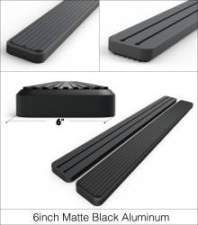 APS - APS IStep 6" Running Boards Black for 07-17 Jeep Patriot IB10FAI2B - Image 3