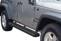 APS - APS IStep 6" Running Boards Black for 07-18 Wrangler JK 4DR IB10FAJ7B - Image 1