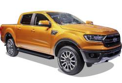 APS - APS IRunning Running Boards Black 19-23 Ford Rangler Crew IB06RBC9B - Image 2