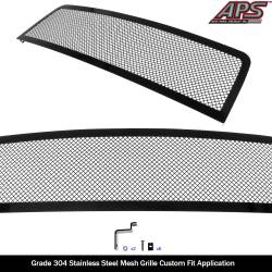 APS - APS Wire Mesh Grille Black for 03-06 Toyota Tundra GR20GEC93H - Image 2