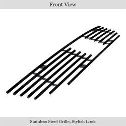 APS - APS Stainless Billet Grille Black 08-10 Honda Accord Sedan GR08FEE56J - Image 2