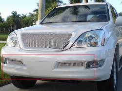 APS - APS Wire Mesh Bumper Grille-Polish for 03-09 Lexus GX470 GR20GFE82T - Image 1