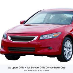 APS - APS Stainless Billet Grille Black 08-10 Honda Accord Coupe GR08FGG94J - Image 1