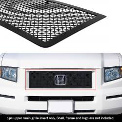 APS - APS Wire Mesh Grille Black 05-08 Honda Ridgeline GR08GGA14H - Image 1