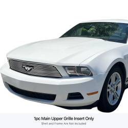 APS - APS Stainless Billet Grille Black 10-12 Ford Mustang V6 GR06FFF54S - Image 1