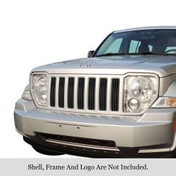 APS - APS Stainless Billet Grille Black for 08-12 Jeep Liberty GR10FEE51J - Image 1