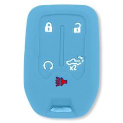 Recon - Recon 264002GM1BB Silicone Key Fob Cover Baby Blue 19-21 Silverado/Sierra - Image 1
