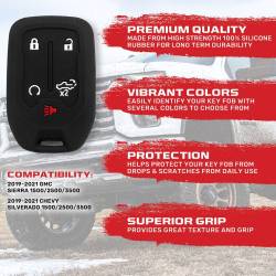 Recon - Recon 264002GM1BK Silicone Key Fob Cover Black 19-21 Silverado/Sierra - Image 2