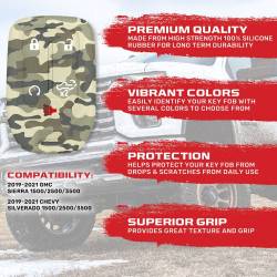 Recon - Recon 264002GM1GC Silicone Key Fob Cover Green Camo 19-21 Silverado/Sierra - Image 2