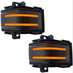 Recon - Recon 264245AMBK LED Side Mirror Lenses Smoked/White/Amber 17-25 Super Duty - Image 2