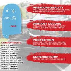 Recon - Recon 264002DG1BB Silicone Key Fob Cover Baby Blue for 13-18 Ram Trucks - Image 2