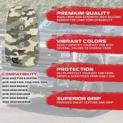 Recon - Recon 264002FD2GC Silicone Key Fob Cover Green Camo 18-25 F150/Super Duty - Image 2