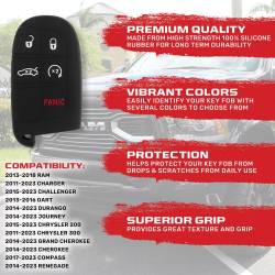 Recon - Recon 264002DG1BK Silicone Key Fob Cover Black for 13-18 Ram Trucks - Image 2