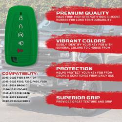 Recon - Recon 264002FD2GR Silicone Key Fob Cover Green 18-25 F150/Super Duty - Image 2