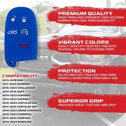 Recon - Recon 264002DG1BL Silicone Key Fob Cover Blue for 13-18 Ram Trucks - Image 2