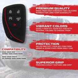 Recon - Recon 264002GM2BK Silicone Key Fob Cover Black 22-25 Silverado/Sierra - Image 2