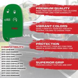 Recon - Recon 264002DG1GR Silicone Key Fob Cover Green for 13-18 Ram Trucks - Image 2