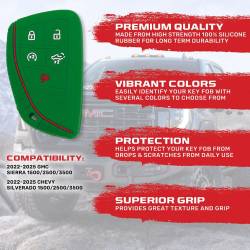 Recon - Recon 264002GM2GR Silicone Key Fob Cover Green 22-25 Silverado/Sierra - Image 2