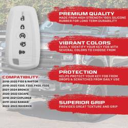 Recon - Recon 264002FD2WH Silicone Key Fob Cover White 18-25 F150/Super Duty - Image 2