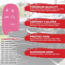 Recon - Recon 264002DG1PK Silicone Key Fob Cover Pink for 13-18 Ram Trucks - Image 2