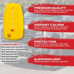 Recon - Recon 264002FD2YL Silicone Key Fob Cover Yellow 18-25 F150/Super Duty - Image 2