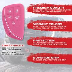 Recon - Recon 264002GM2PK Silicone Key Fob Cover Pink 22-25 Silverado/Sierra - Image 2