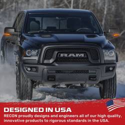 Recon - Recon 264248BK LED Side Mirror Puddle Light Kit White/Amberfor 09-18 Ram Truck - Image 3