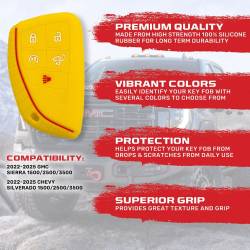 Recon - Recon 264002GM2YL Silicone Key Fob Cover Yellow 22-25 Silverado/Sierra - Image 2