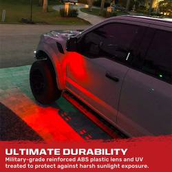 Recon - Recon 264243RD LED Side Mirror Puddle Light Kit Red F150/Super Duty/Bronco - Image 4