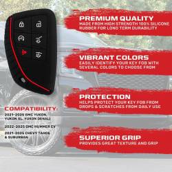 Recon - Recon 264002GM3BK Silicone Key Fob Cover Black 21-25 Tahoe/Suburban/Yukon/XL - Image 2