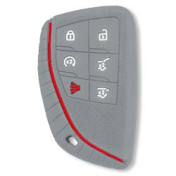 Recon - Recon 264002GM3GY Silicone Key Fob Cover Gray 21-25 Tahoe/Suburban/Yukon/XL - Image 1