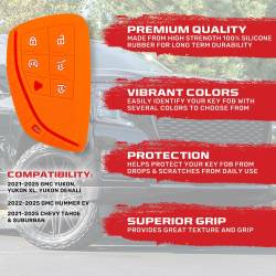 Recon - Recon 264002GM3OR Silicone Key Fob Cover Orange 21-25 Tahoe/Suburban/Yukon/XL - Image 2