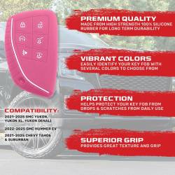Recon - Recon 264002GM3PK Silicone Key Fob Cover Pink 21-25 Tahoe/Suburban/Yukon/XL - Image 2