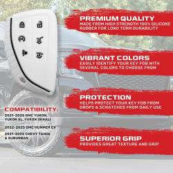 Recon - Recon 264002GM3WH Silicone Key Fob Cover White 21-25 Tahoe/Suburban/Yukon/XL - Image 2