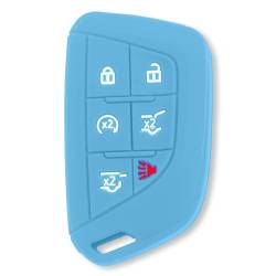 Recon - Recon 264002GM4BB Silicone Key Fob Cover Baby Blue 21-25 Escalade - Image 1